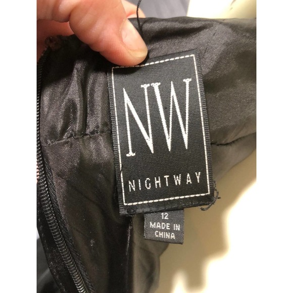 NIGHTWAY black prom dress with low crisscross back - Picture 11 of 12